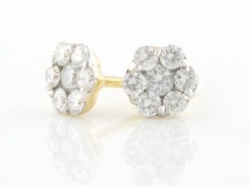 Flower Cluster Diamond Earrings EA3004